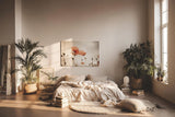 Sinus Art Wandbild 120x80cm Filigrane Mohnblumen vor hellem Hintergrund in minimalistischem Stil – leicht und poetisch