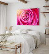 Paul Sinus Wandbild 120x80cm Rose Rosenblüte Rot Blume Blüte Kunstvoll Nahaufnahme