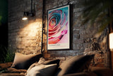 Paul Sinus Kunstdruck 40x60cm Rainbow Rose – Farbenpracht und Struktur in perfekter Harmonie