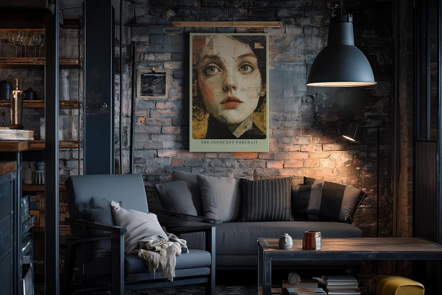 Paul Sinus Wandbild in 40x60cm modernes Frauenporträt in Collagenoptik – facettenreiche Kunst für zeitgemäße Wohnund Arbeitsräume