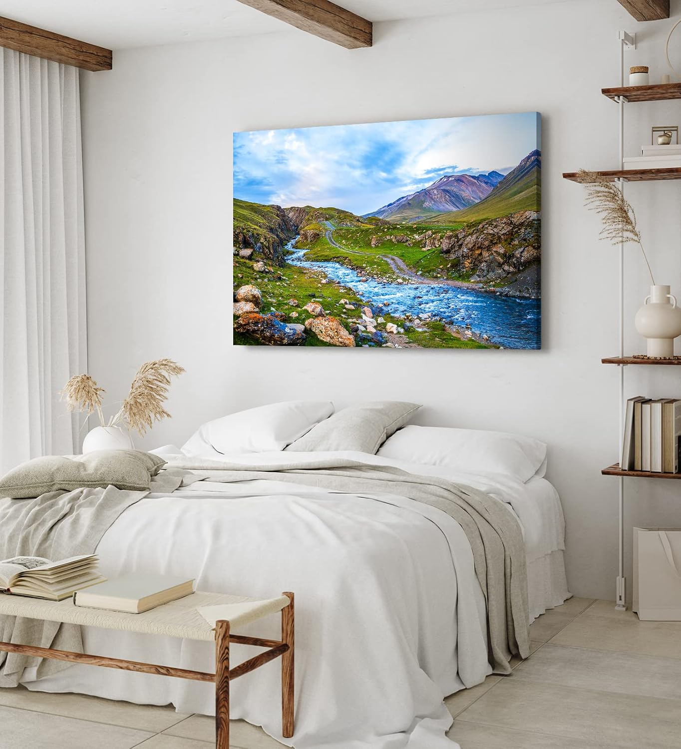Paul Sinus Wandbild 120x80cm Bach in den Alpen Berge Berglandschaft Gebirge