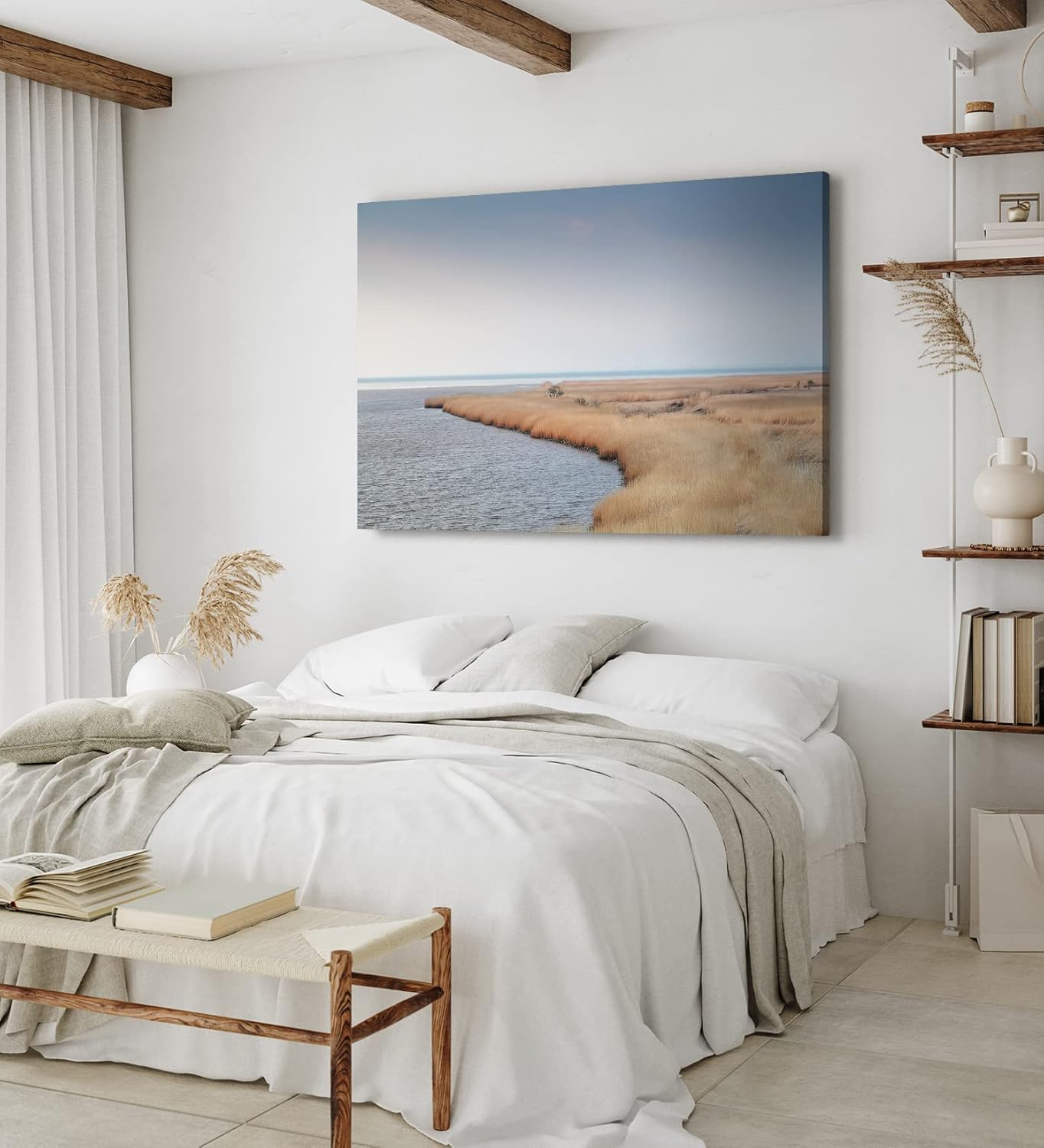 Paul Sinus Wandbild 120x80cm Dollart Bucht Holland Meer See Horizont Kunstvoll