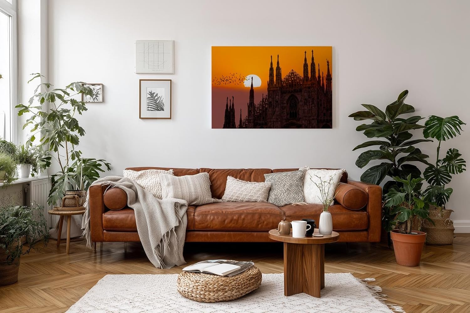 Sinus Art Wandbild 120x80cm Imposanter Dom mit dramatischem Himmel – Symbol für Geschichte und Ästhetik