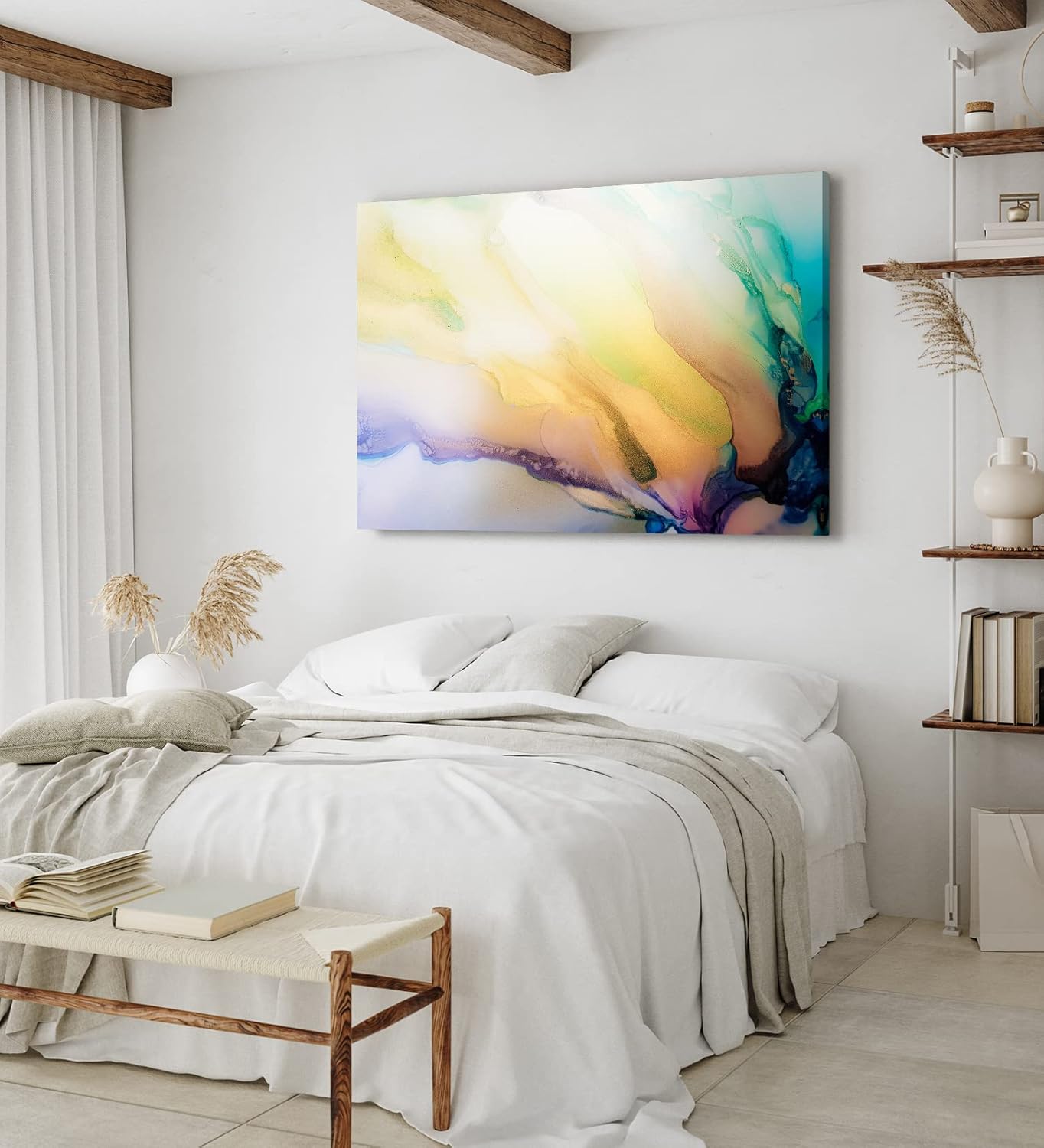 Paul Sinus Wandbild 120x80cm Fließende Farben Abstrakt Kunstvoll Dekorativ