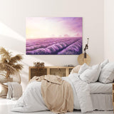 Paul Sinus Wandbild 120x80cm Lavendel Blumen Violett Lavendelfeld Abstrakt Kunstvoll