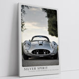Paul Sinus Leinwandbild 40x60cm Silver Spirit Klassischer Supersportwagen Elegante Automobilkunst Zeitlose Ästhetik Edle Dynamik Hochwertige Wandkunst