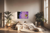 Sinus Art Wandbild 120x80cm Makro einer geöffneten Blüte – fesselnde Struktur mit leuchtendem Zentrum