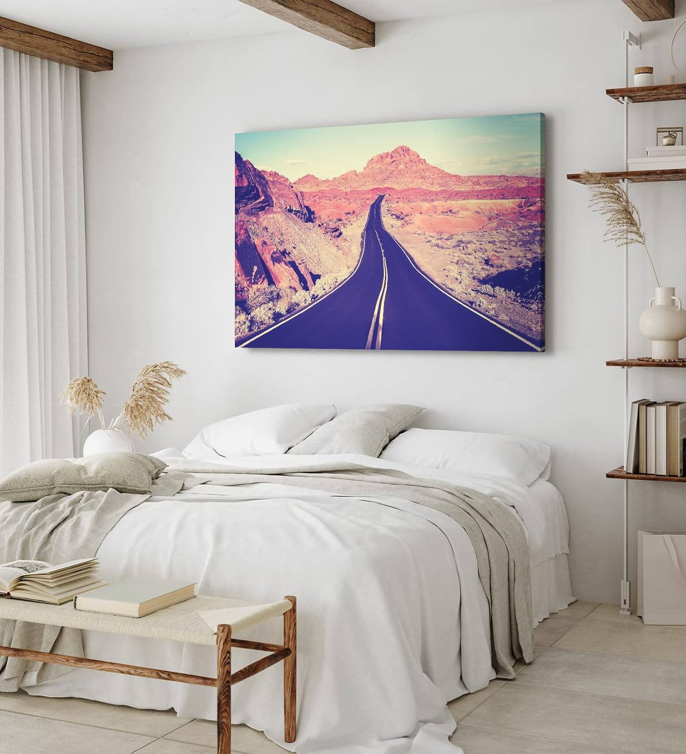 Paul Sinus Wandbild 120x80cm Straße Arizona USA Steppe Berge Sonnenschein