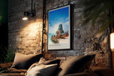 Paul Sinus Kunstdruck 40x60cm Railay Beach Thailand Longtailboote am tropischen Strand mit Kalksteinfelsen