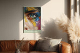 Paul Sinus Wandbild in 40x60cm The Eye of Creation – künstlerisches Augenporträt mit farbintensiver Malstruktur für kreative Raumgestaltung