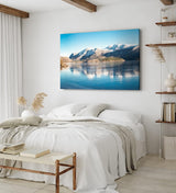 Paul Sinus Wandbild 120x80cm Gefrorener See Berge Winter Landschaft Schnee