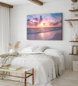 Paul Sinus Wandbild 120x80cm Horizont Meer Sonnenuntergang Strand Himmel