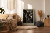Paul Sinus Wandbild in 40x60cm The Whispering Depths – Organische Linienformen in Gold-Braun-Tönen mit tiefer plastischer Wirkung