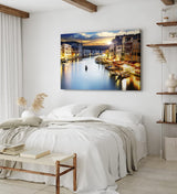 Paul Sinus Wandbild 120x80cm Venedig Abend Gondel Italien Sonnenuntergang
