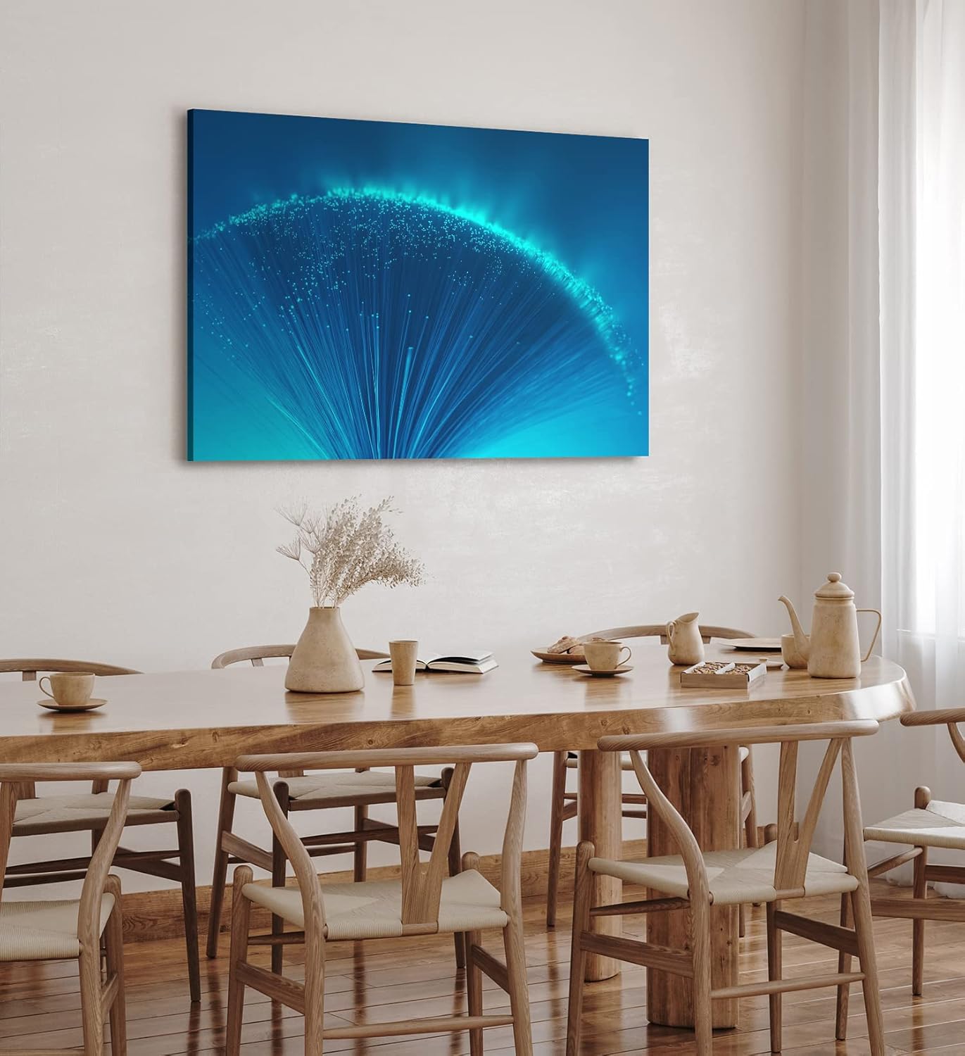 Paul Sinus Wandbild 120x80cm Blaues Bild Kunstvoll Fotokunst