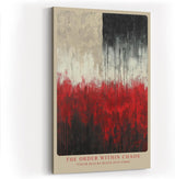 Paul Sinus Wandbild in 40x60cm The Order Within Chaos – Ausdrucksstarkes Kunstwerk mit klaren Farbblöcken und vertikaler Linienstruktur