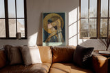 Paul Sinus Wandbild in 40x60cm Golden Empress majestätisches Porträt einer Frau in goldverzierter Kopfbedeckung vor strahlender Sonne