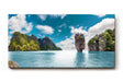 Sinus Art Wandbild 120x80cm Atemberaubendes Inselmotiv mit türkisfarbenem Wasser und einzigartigen Felsen für Fernweh-Feeling