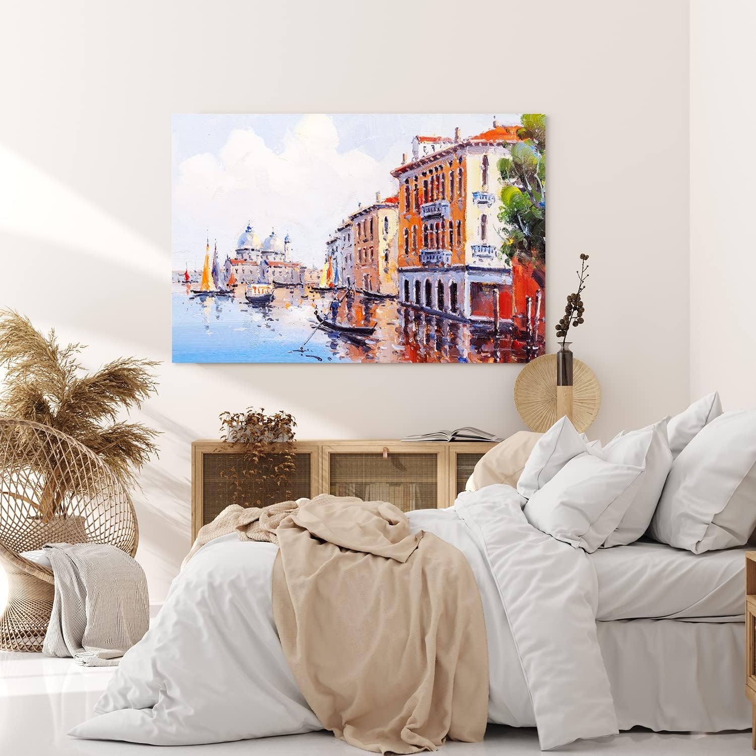 Paul Sinus Wandbild 120x80cm Venedig Gondel Kunstvoll Farben Abstrakt Italien