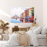 Paul Sinus Wandbild 120x80cm Venedig Gondel Kunstvoll Farben Abstrakt Italien