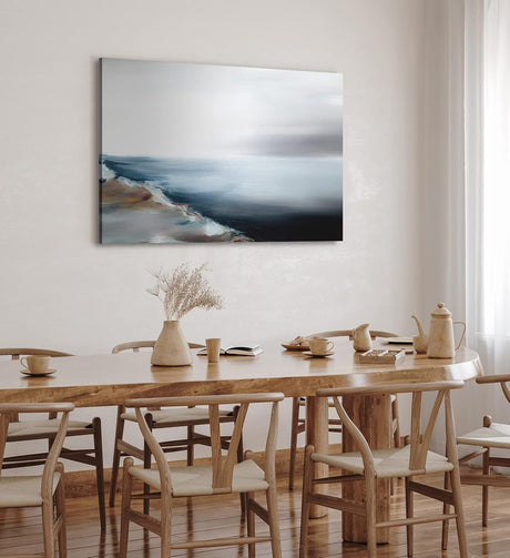 Paul Sinus Wandbild 120x80cm Strand Meer Abstrakt Horizont Kunstvoll Wellen