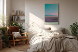 Paul Sinus Wandbild in 40x60cm The Edge of Serenity mit pastellfarbener Landschaft und ruhigem See für entspannende Wandgestaltung