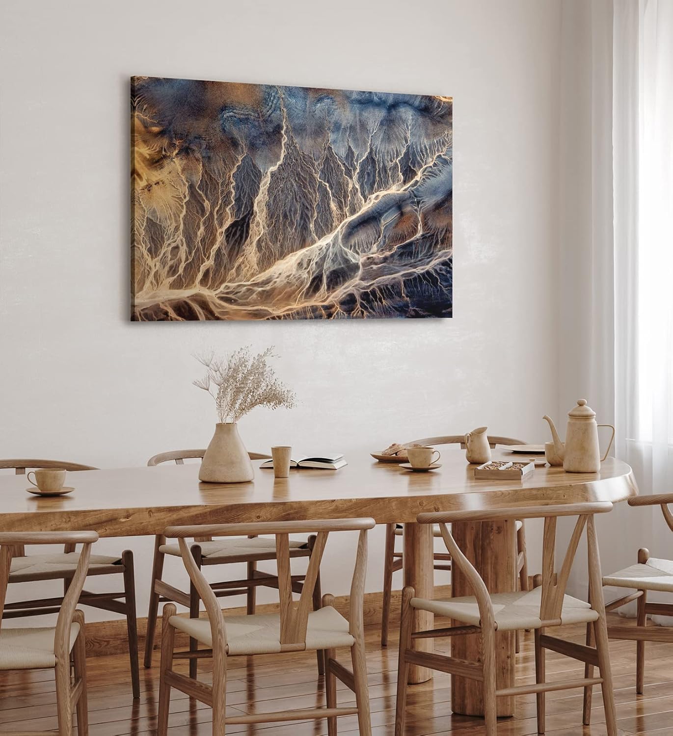 Paul Sinus Wandbild 120x80cm Fotografie der Wüsten Afrikas aus der Luft Abstrakt Kunstvoll