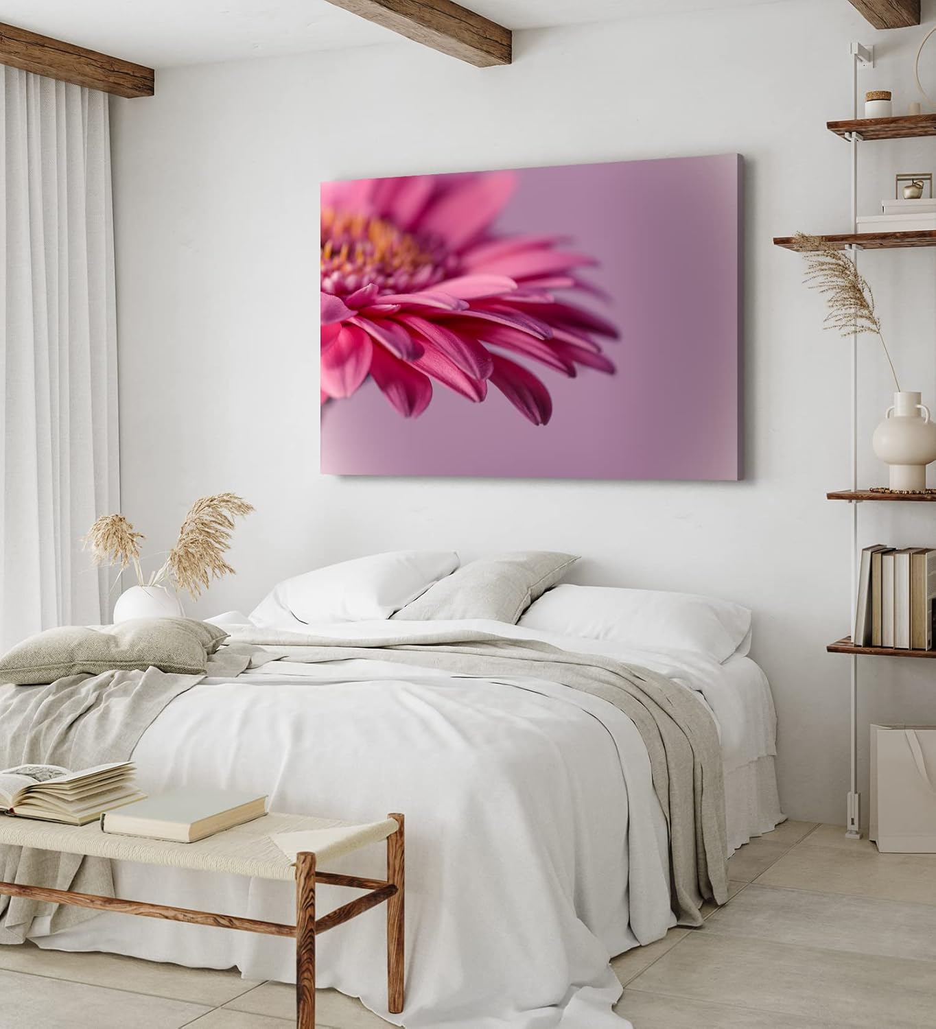 Paul Sinus Wandbild 120x80cm Barberton Blume Blüte Rosa Nahaufnahme Kunstvoll