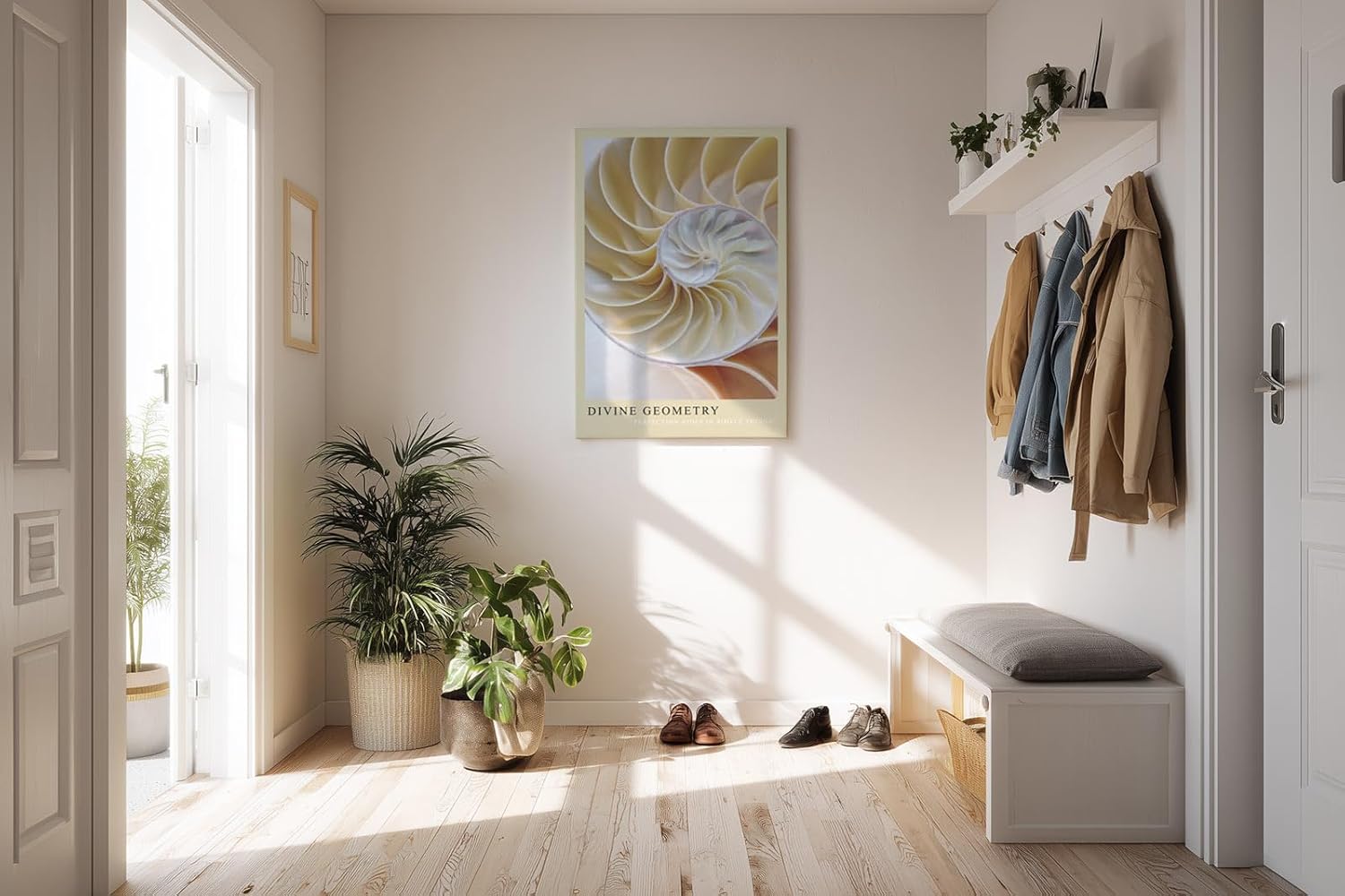 Paul Sinus Kunstdruck 40x60cm Divine Geometry – Nautilus-Muschel in harmonischer Spirale