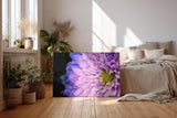 Sinus Art Wandbild 120x80cm Makro einer geöffneten Blüte – fesselnde Struktur mit leuchtendem Zentrum