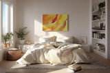 Sinus Art Wandbild 120x80cm Wassertropfen auf rotem Blütenrand – poetisches Motiv mit emotionaler Tiefe