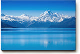 Sinus Art Wandbild 120x80cm Stimmungsvolle Alpenlandschaft mit ruhiger Wasserfläche und majestätischen Gipfeln