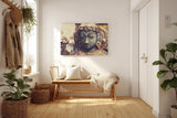 Sinus Art Wandbild 120x80cm Antike Skulptur mit ausdrucksstarkem Gesicht und handwerklicher Struktur