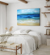Paul Sinus Wandbild 120x80cm Meer Strand Horizont Himmel Abstrakt Wellen