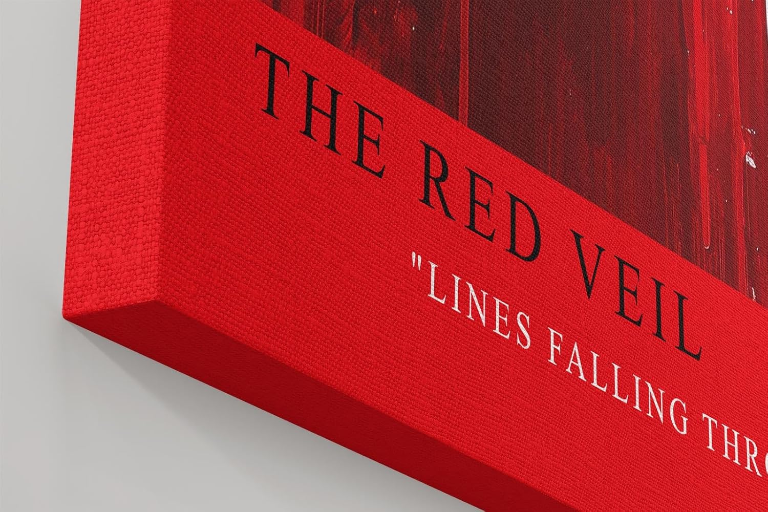 Paul Sinus Wandbild in 40x60cm The Red Veil – Abstraktes Kunstwerk mit dynamischen Linien in kräftigen Rottönen