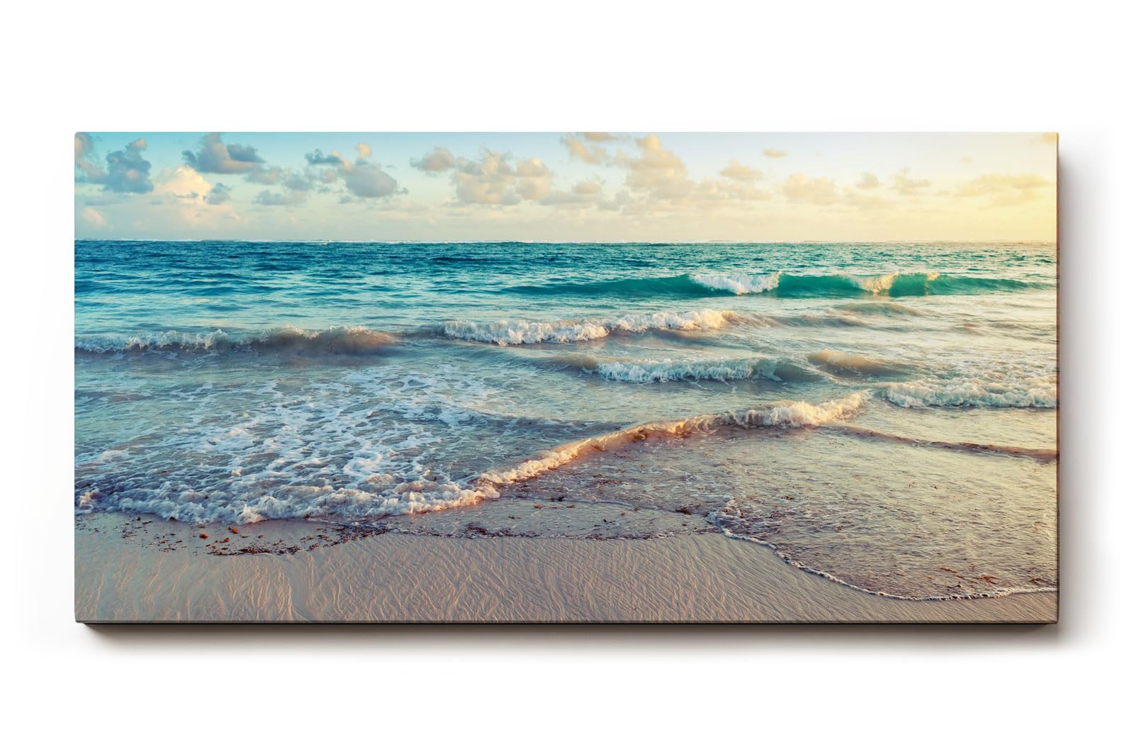 Sinus Art Wandbild 120x80cm Friedliche Wellenbewegung mit sanftem Lichtspiel für eine beruhigende Wirkung im Raum