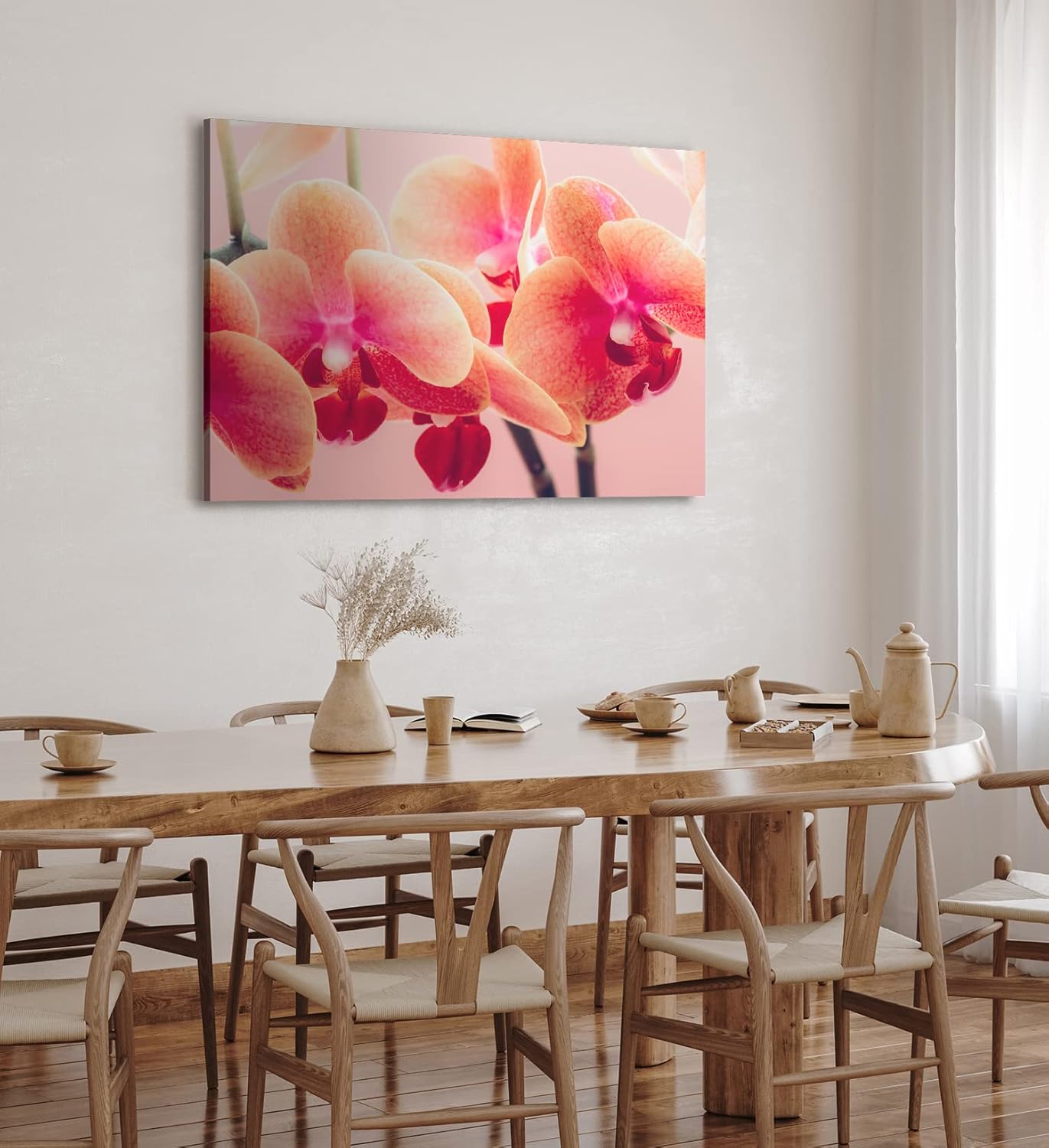 Paul Sinus Wandbild 120x80cm Orchideen Blumen rosa Blüten Kunstvoll Fotokunst