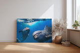 Sinus Art Wandbild 120x80cm Die Delfine wirken lebensfroh und einladend und bringen maritime Energie in jeden Raum