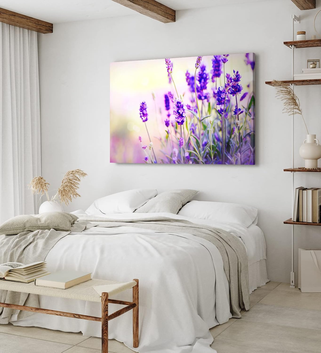 Paul Sinus Wandbild 120x80cm Lavendel Blumen Violett Feldblumen Wildblumen