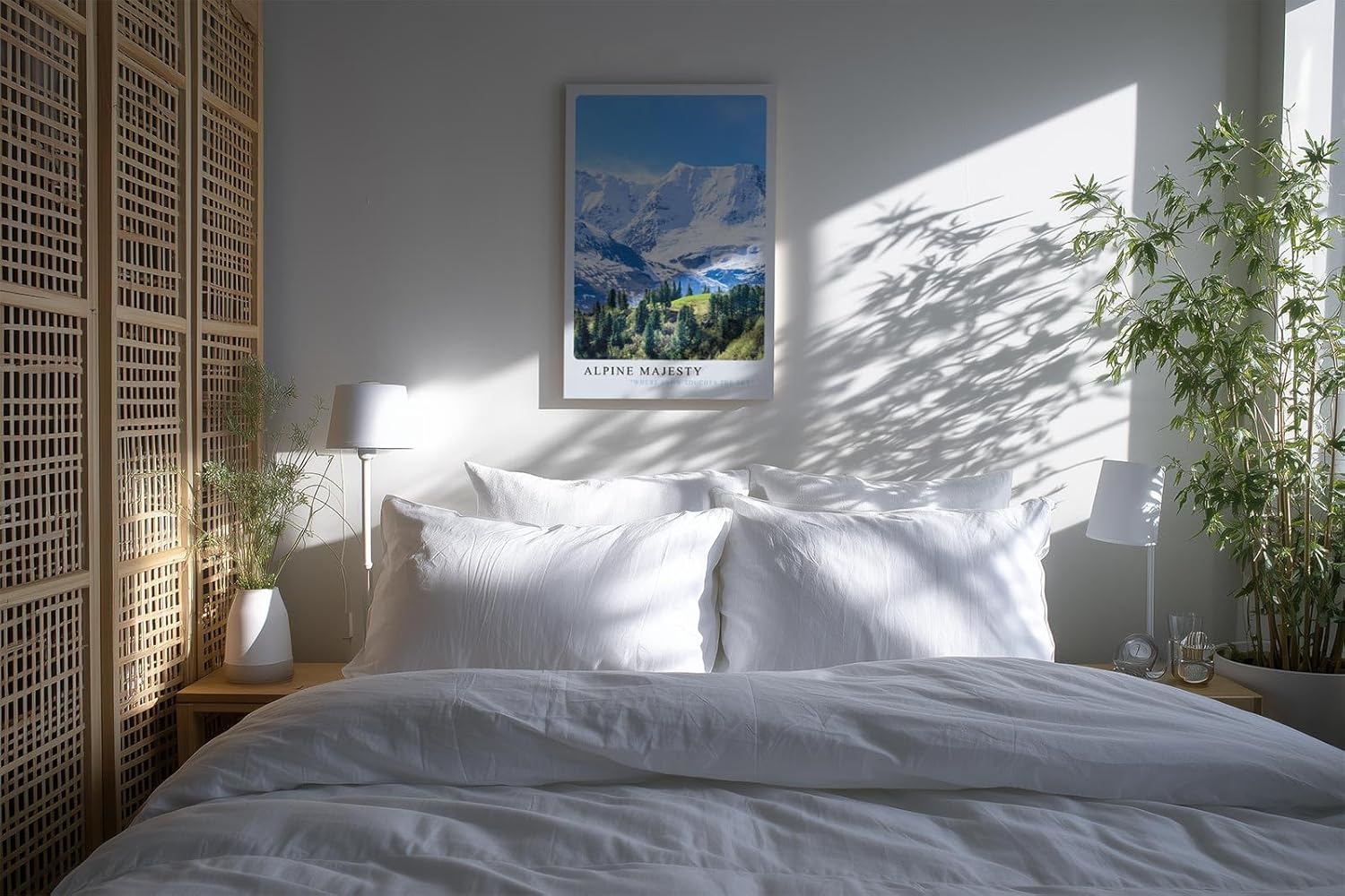 Paul Sinus Kunstdruck 40x60cm Alpine Majesty Schneebedeckte Alpenlandschaft Where Snow Touches the Sky