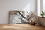 Sinus Art Wandbild 120x80cm Grafische Flächen, Zeitungsausschnitte und abstrakte Linien in moderner Komposition