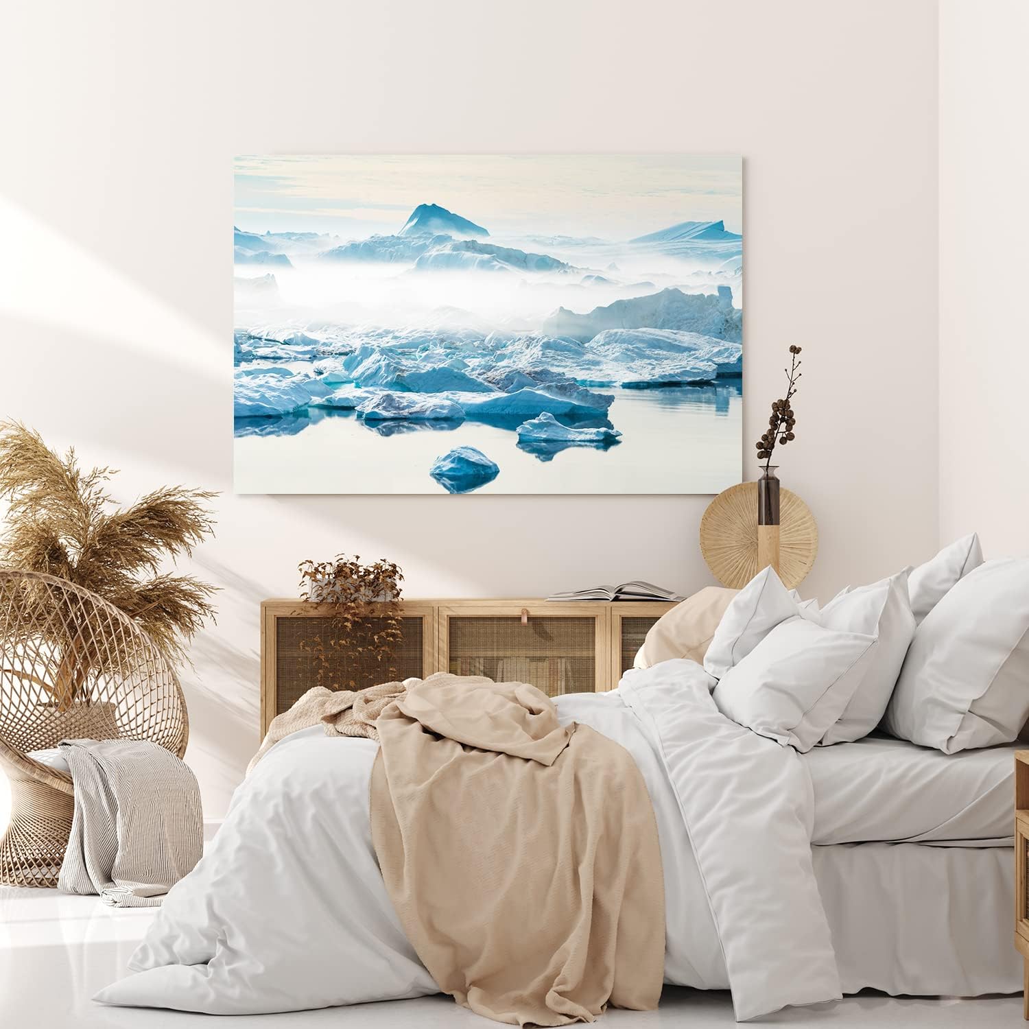 Paul Sinus Wandbild 120x80cm Antarktis Eisberge Meer Schnee Weiß Südpol