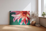 Sinus Art Wandbild 120x80cm Detailreiche Blütenaufnahme mit Bewegung und Leichtigkeit auf natürlichem Grund