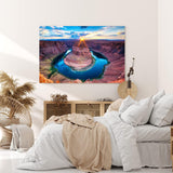 Paul Sinus Wandbild 120x80cm Horseshoe Bend Arizona USA Colorado River Sonnenuntergang