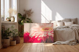 Sinus Art Wandbild 120x80cm Ruhiges Blütenmotiv mit harmonischer Lichtführung und sanften Rosétönen