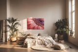 Sinus Art Wandbild 120x80cm Detailreiche Makroaufnahme einer Blüte mit sanfter Eleganz und organischer Struktur