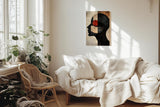 Paul Sinus 60x90cm Wandbild Black Vision – Ausdrucksstarkes Kopfprofil in moderner Abstraktion auf Leinwand Holzrahmen