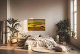 Sinus Art Wandbild 120x80cm Malerische Landschaft der Toskana mit Nebelfeldern und Sonnenlicht – beruhigend und träumerisch