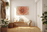 Sinus Art Wandbild 120x80cm Detailreiche Blütenstruktur in warmem Rosé für romantisch inspirierte Raumgestaltung