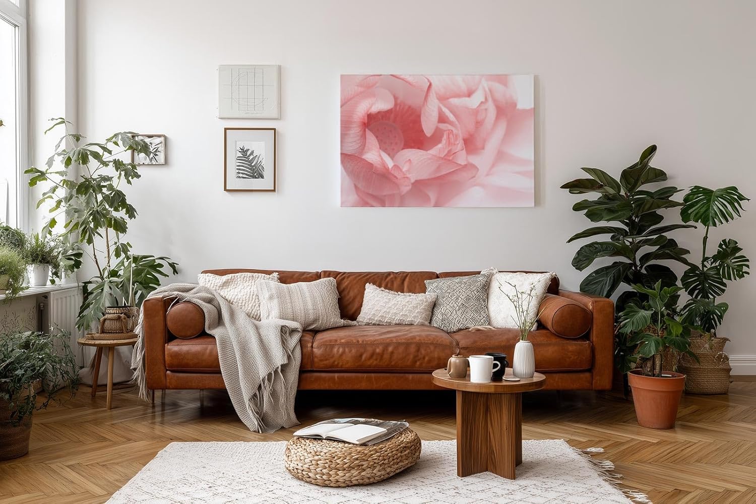Sinus Art Wandbild 120x80cm Abstrakte Makroperspektive einer Lotusblüte – kunstvoll und symbolisch zugleich
